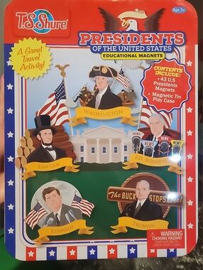 T.S. Shure Presidents Magnetic Tin - Red, White & Blue